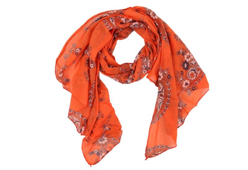 MIRROSI Modeschal Asymmetrischer Schal, Made in Italy 20% Seide 80% Baumwolle, (ca. 170x77cm, Leicht und bequem, Paisley Prints), Damen Halstuch Stola ideal für Frühling, Sommer und Herbst von MIRROSI