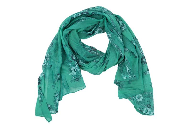 MIRROSI Modeschal Asymmetrischer Schal, Made in Italy 20% Seide 80% Baumwolle, (ca. 170x77cm, Leicht und bequem, Paisley Prints), Damen Halstuch Stola ideal für Frühling, Sommer und Herbst von MIRROSI