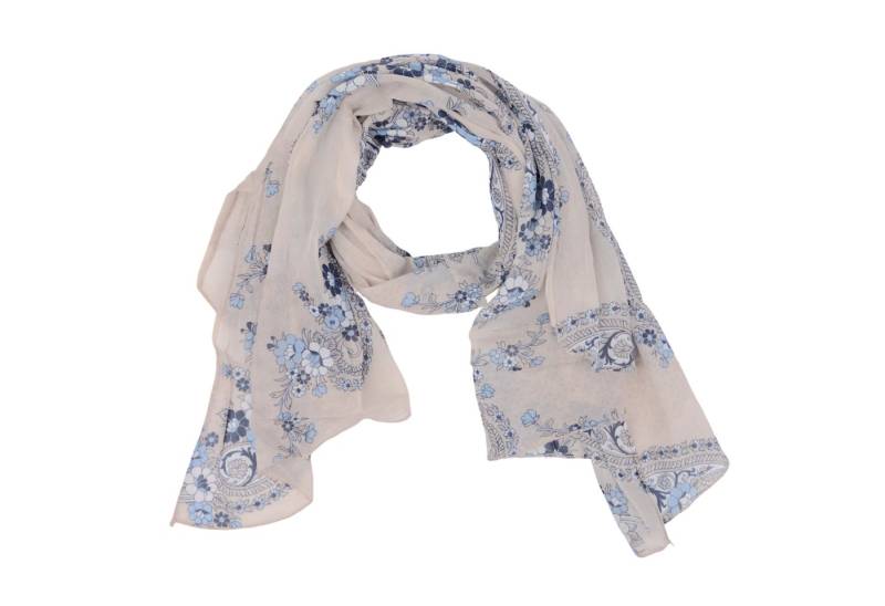 MIRROSI Modeschal Asymmetrischer Schal, Made in Italy 20% Seide 80% Baumwolle, (ca. 170x77cm, Leicht und bequem, Paisley Prints), Damen Halstuch Stola ideal für Frühling, Sommer und Herbst von MIRROSI