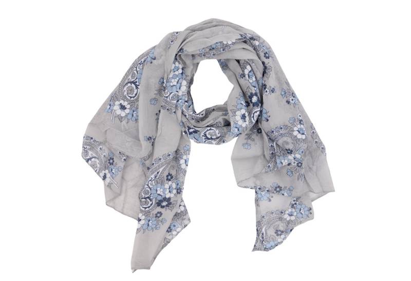 MIRROSI Modeschal Asymmetrischer Schal, Made in Italy 20% Seide 80% Baumwolle, (ca. 170x77cm, Leicht und bequem, Paisley Prints), Damen Halstuch Stola ideal für Frühling, Sommer und Herbst von MIRROSI