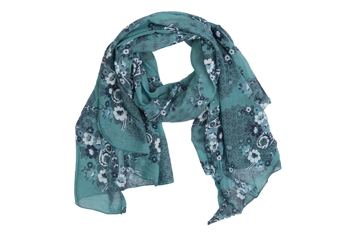 MIRROSI Modeschal Asymmetrischer Schal, Made in Italy 20% Seide 80% Baumwolle, (ca. 170x77cm, Leicht und bequem, Paisley Prints), Damen Halstuch Stola ideal für Frühling, Sommer und Herbst von MIRROSI