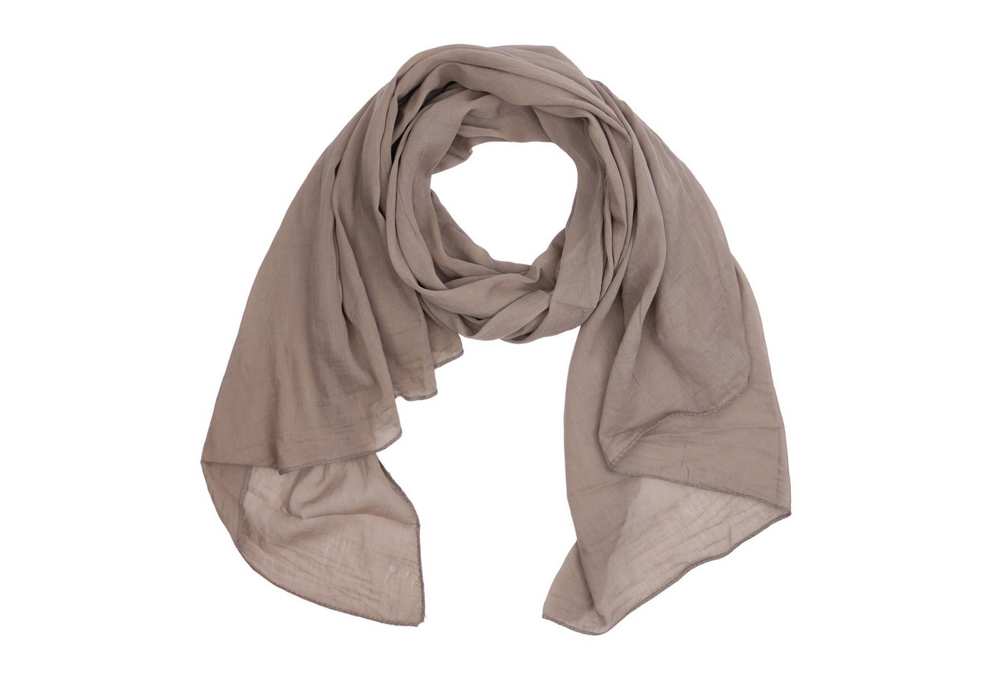MIRROSI Modeschal Asymmetrischer Schal, Made in Italy 20% Seide 80% Baumwolle, (ca. 170x77cm, Leicht und bequem, Unifarbe), Damen Halstuch ideal für Frühling, Sommer und Herbst von MIRROSI