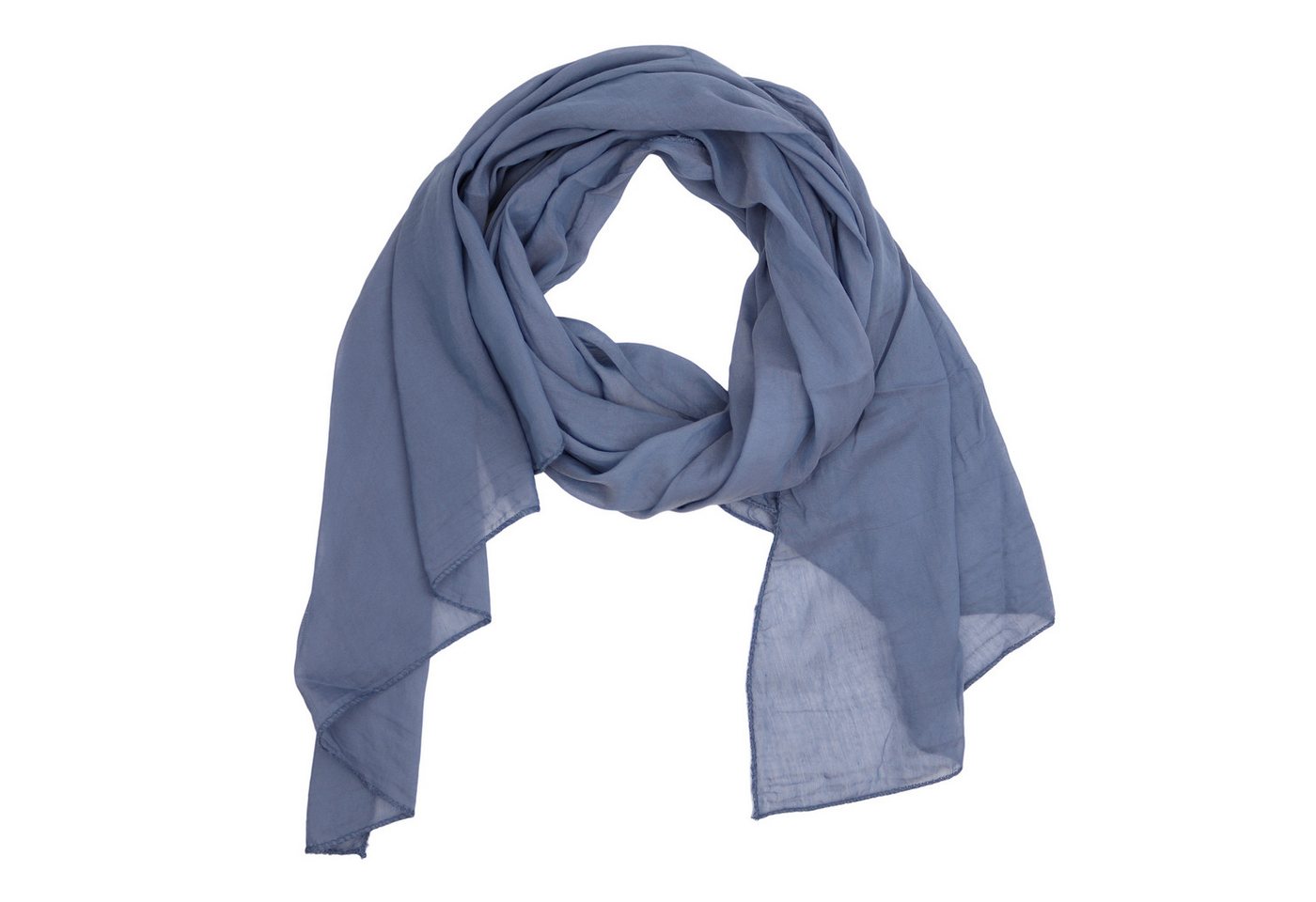 MIRROSI Modeschal Asymmetrischer Schal, Made in Italy 20% Seide 80% Baumwolle, (ca. 170x77cm, Leicht und bequem, Unifarbe), Damen Halstuch ideal für Frühling, Sommer und Herbst von MIRROSI