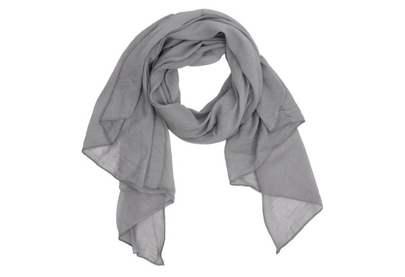 MIRROSI Modeschal Asymmetrischer Schal, Made in Italy 20% Seide 80% Baumwolle, (ca. 170x77cm, Leicht und bequem, Unifarbe), Damen Halstuch ideal für Frühling, Sommer und Herbst von MIRROSI
