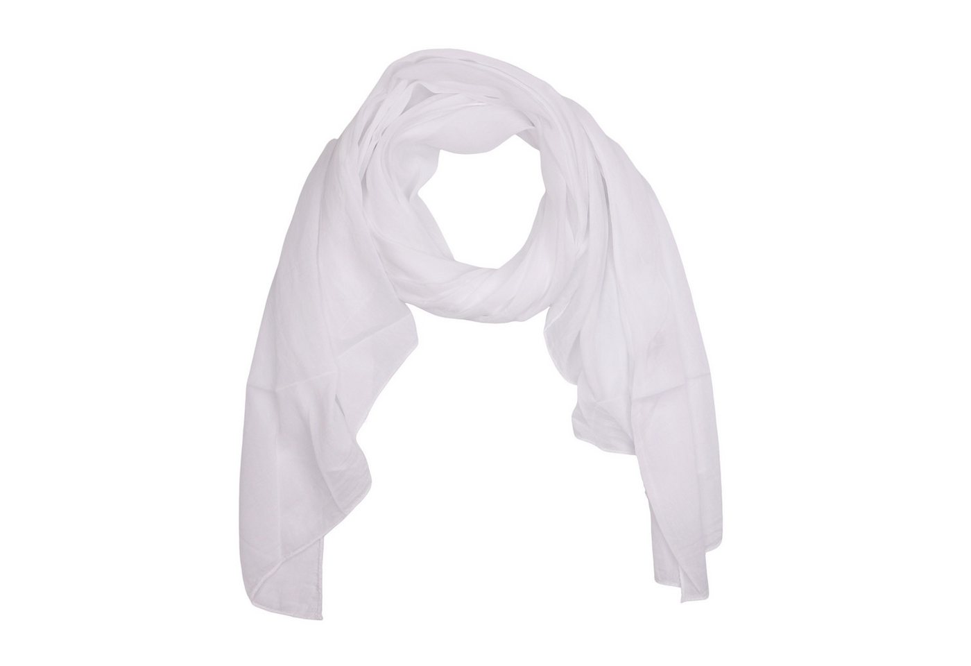 MIRROSI Modeschal Asymmetrischer Schal, Made in Italy 20% Seide 80% Baumwolle, (ca. 170x77cm, Leicht und bequem, Unifarbe), Damen Halstuch ideal für Frühling, Sommer und Herbst von MIRROSI