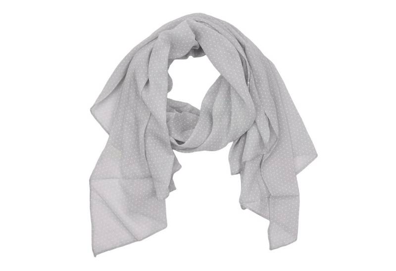 MIRROSI Modeschal Asymmetrischer Schal, Made in Italy 20% Seide 80% Baumwolle, (ca. 170x77cm, Leicht und bequem, zeitlos Pünktchen Muster), Damen Halstuch Stola ideal für Frühling, Sommer und Herbst von MIRROSI