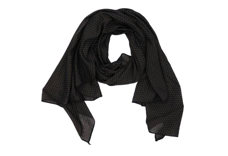 MIRROSI Modeschal Asymmetrischer Schal, Made in Italy 20% Seide 80% Baumwolle, (ca. 170x77cm, Leicht und bequem, zeitlos Pünktchen Muster), Damen Halstuch Stola ideal für Frühling, Sommer und Herbst von MIRROSI
