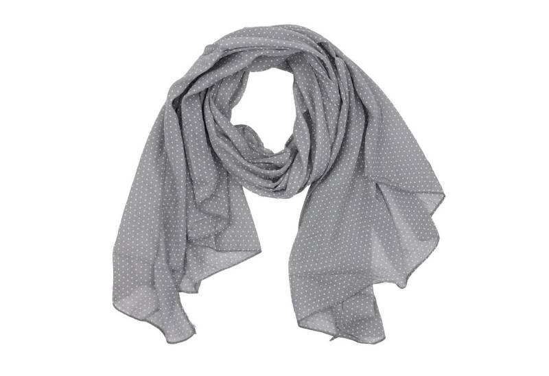 MIRROSI Modeschal Asymmetrischer Schal, Made in Italy 20% Seide 80% Baumwolle, (ca. 170x77cm, Leicht und bequem, zeitlos Pünktchen Muster), Damen Halstuch Stola ideal für Frühling, Sommer und Herbst von MIRROSI