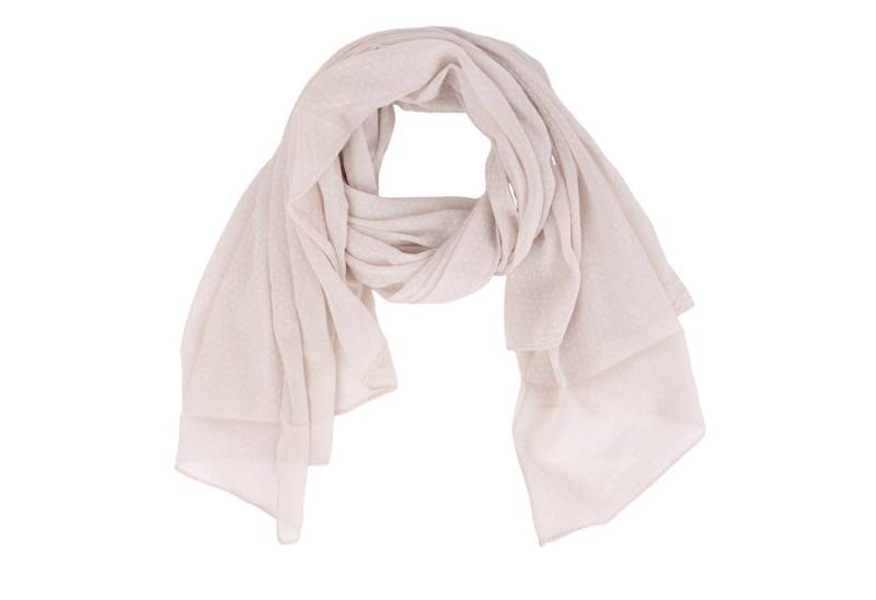 MIRROSI Modeschal Asymmetrischer Schal, Made in Italy 20% Seide 80% Baumwolle, (ca. 170x77cm, Leicht und bequem, zeitlos Pünktchen Muster), Damen Halstuch Stola ideal für Frühling, Sommer und Herbst von MIRROSI