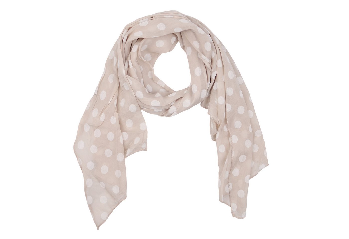 MIRROSI Modeschal Asymmetrischer Schal, Made in Italy 20% Seide 80% Baumwolle, (ca. 170x77cm, Leicht und bequem, zeitlos Pünktchen Muster), Damen Halstuch Stola ideal für Frühling, Sommer und Herbst von MIRROSI
