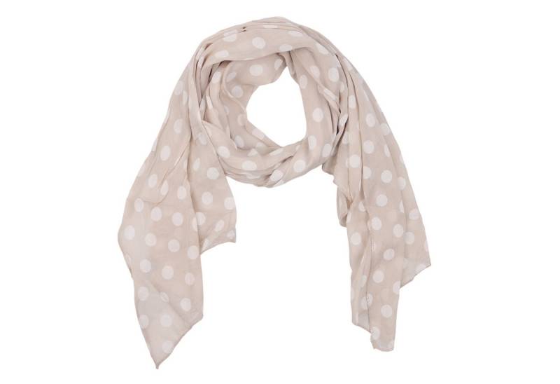 MIRROSI Modeschal Asymmetrischer Schal, Made in Italy 20% Seide 80% Baumwolle, (ca. 170x77cm, Leicht und bequem, zeitlos Pünktchen Muster), Damen Halstuch Stola ideal für Frühling, Sommer und Herbst von MIRROSI