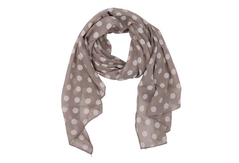 MIRROSI Modeschal Asymmetrischer Schal, Made in Italy 20% Seide 80% Baumwolle, (ca. 170x77cm, Leicht und bequem, zeitlos Pünktchen Muster), Damen Halstuch Stola ideal für Frühling, Sommer und Herbst von MIRROSI