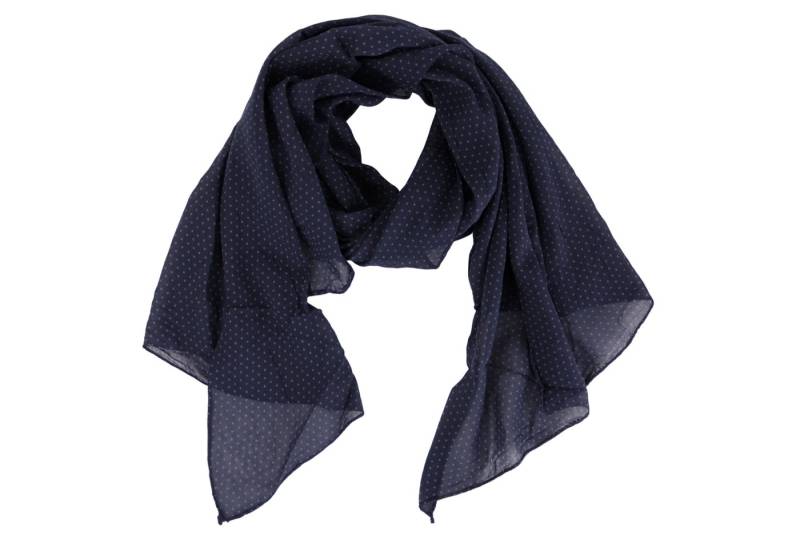 MIRROSI Modeschal Asymmetrischer Schal, Made in Italy 20% Seide 80% Baumwolle, (ca. 170x77cm, Leicht und bequem, zeitlos Pünktchen Muster), Damen Halstuch Stola ideal für Frühling, Sommer und Herbst von MIRROSI