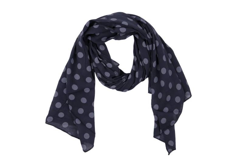 MIRROSI Modeschal Asymmetrischer Schal, Made in Italy 20% Seide 80% Baumwolle, (ca. 170x77cm, Leicht und bequem, zeitlos Pünktchen Muster), Damen Halstuch Stola ideal für Frühling, Sommer und Herbst von MIRROSI