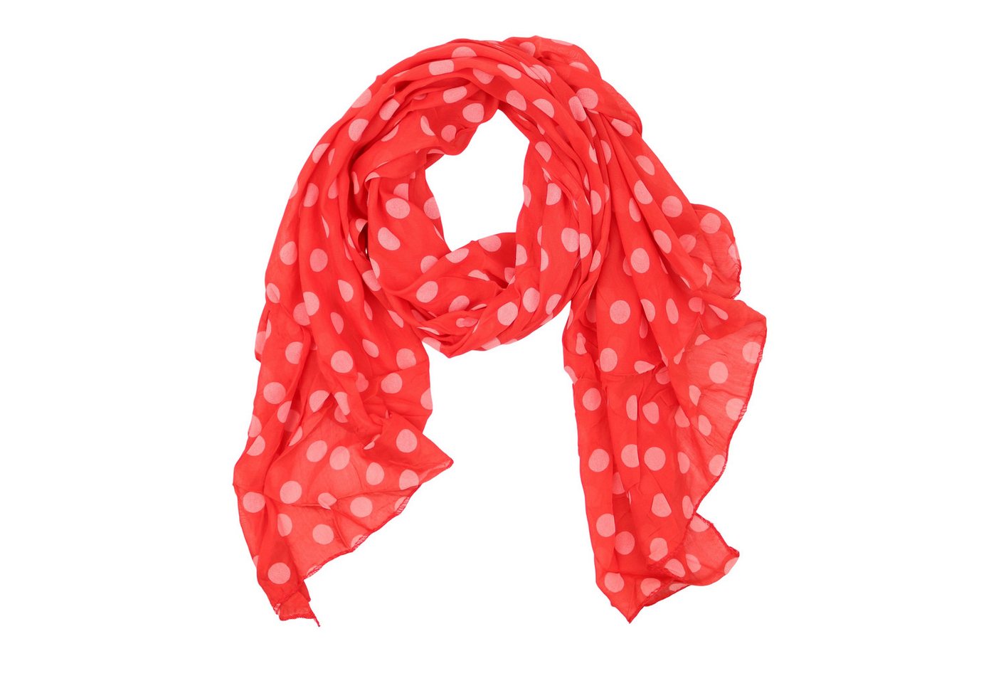 MIRROSI Modeschal Asymmetrischer Schal, Made in Italy 20% Seide 80% Baumwolle, (ca. 170x77cm, Leicht und bequem, zeitlos Pünktchen Muster), Damen Halstuch Stola ideal für Frühling, Sommer und Herbst von MIRROSI