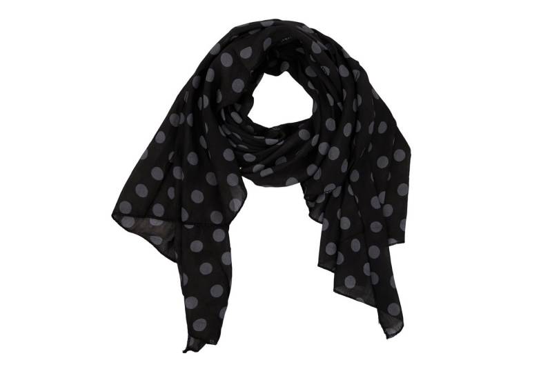 MIRROSI Modeschal Asymmetrischer Schal, Made in Italy 20% Seide 80% Baumwolle, (ca. 170x77cm, Leicht und bequem, zeitlos Pünktchen Muster), Damen Halstuch Stola ideal für Frühling, Sommer und Herbst von MIRROSI