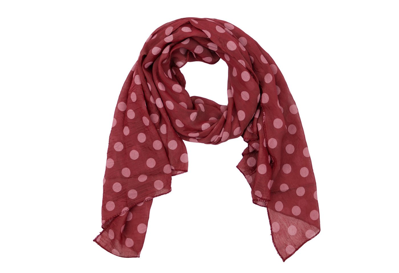 MIRROSI Modeschal Asymmetrischer Schal, Made in Italy 20% Seide 80% Baumwolle, (ca. 170x77cm, Leicht und bequem, zeitlos Pünktchen Muster), Damen Halstuch Stola ideal für Frühling, Sommer und Herbst von MIRROSI