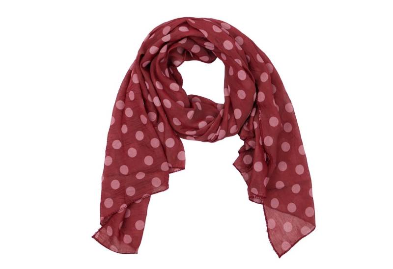 MIRROSI Modeschal Asymmetrischer Schal, Made in Italy 20% Seide 80% Baumwolle, (ca. 170x77cm, Leicht und bequem, zeitlos Pünktchen Muster), Damen Halstuch Stola ideal für Frühling, Sommer und Herbst von MIRROSI