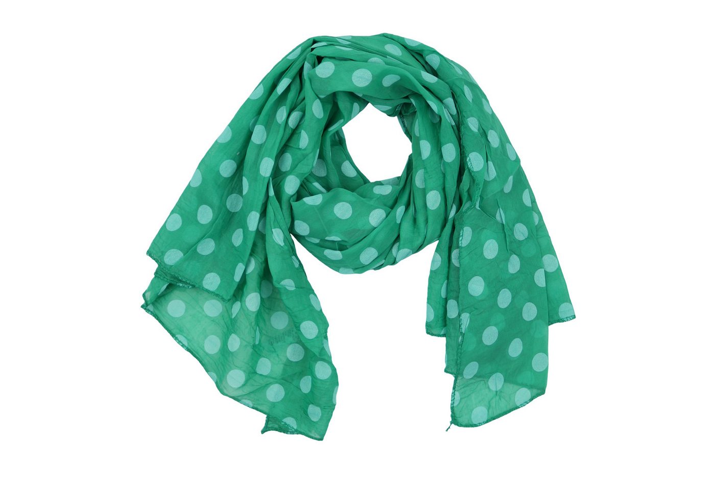 MIRROSI Modeschal Asymmetrischer Schal, Made in Italy 20% Seide 80% Baumwolle, (ca. 170x77cm, Leicht und bequem, zeitlos Pünktchen Muster), Damen Halstuch Stola ideal für Frühling, Sommer und Herbst von MIRROSI
