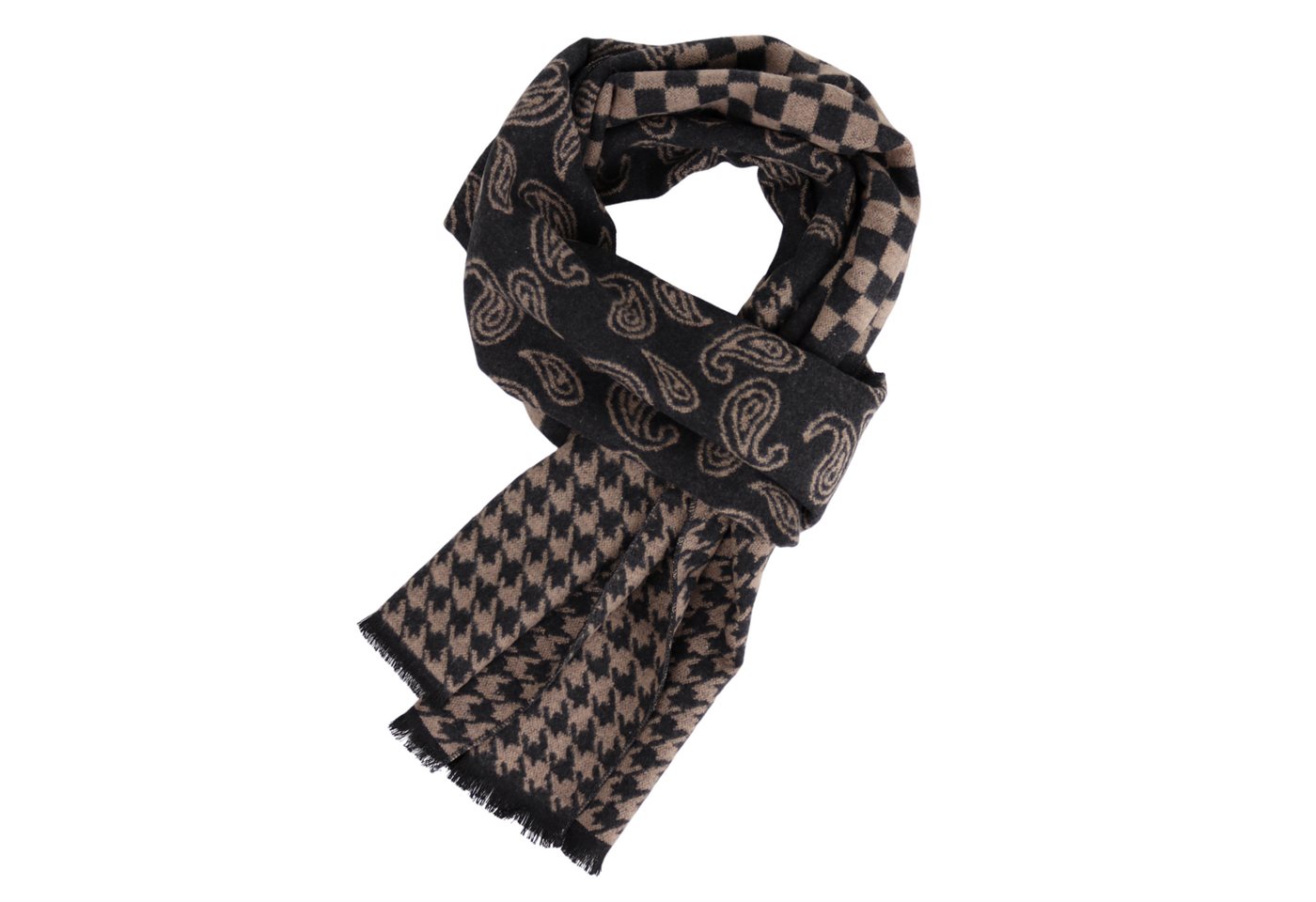 MIRROSI Modeschal Herren Weicher und warmer Schal tolles Muster 33x182cm, (angesagte Musterkombination), Männer Halstuch ideal für Herbst und Winter von MIRROSI