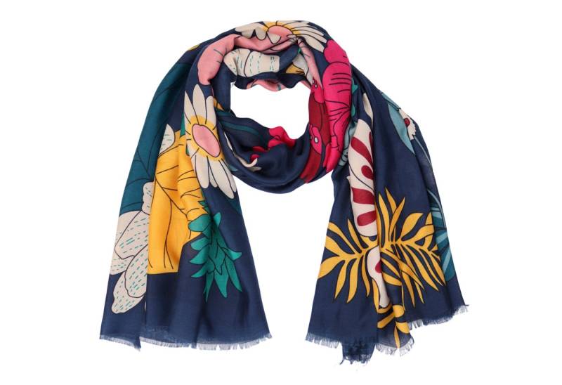MIRROSI Modeschal Weich XXL ca.85x180cm Schal Bunt Blumen, (Kollektion Herbst/Winter 2025), Damen Halstuch ideal für Herbst und Winter oder Ganzesjahr von MIRROSI