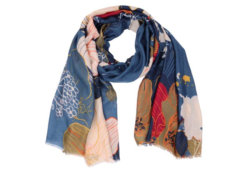 MIRROSI Modeschal Weich XXL ca.85x180cm Schal Bunt Blumen, (Kollektion Herbst/Winter 2025), Damen Halstuch ideal für Herbst und Winter oder Ganzesjahr von MIRROSI