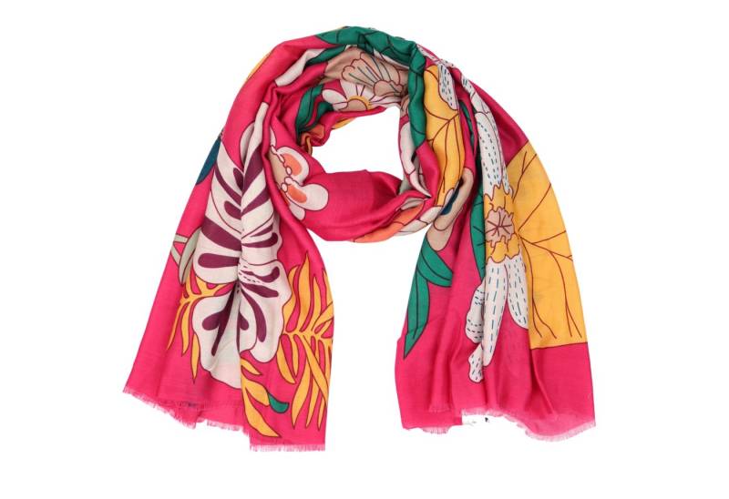 MIRROSI Modeschal Weich XXL ca.85x180cm Schal Bunt Blumen, (Kollektion Herbst/Winter 2025), Damen Halstuch ideal für Herbst und Winter oder Ganzesjahr von MIRROSI