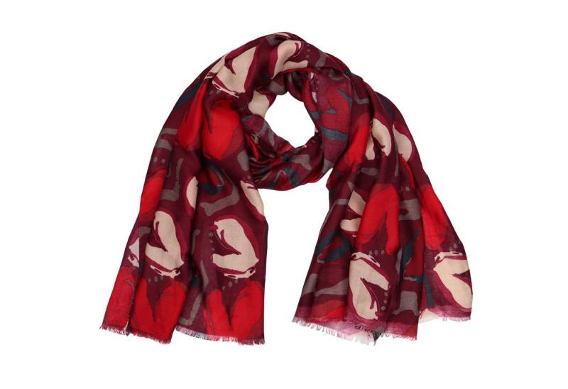 MIRROSI Modeschal Weich XXL ca.90x180cm Schal Big Herzen Muster, (Neue Kollektion Herbst/Winter 2025, ca. 165 Gramm), Damen Halstuch ideal für Herbst und Winter oder Ganzesjahr von MIRROSI