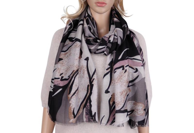 MIRROSI Modeschal Weich XXL ca.90x180cm Schal Blumen Muster, (Blumen Muster, ca.170 Gramm, Neue Kolletion Herbst/Winter 2025), Damen Halstuch ideal für Herbst und Winter oder Ganzesjahr von MIRROSI