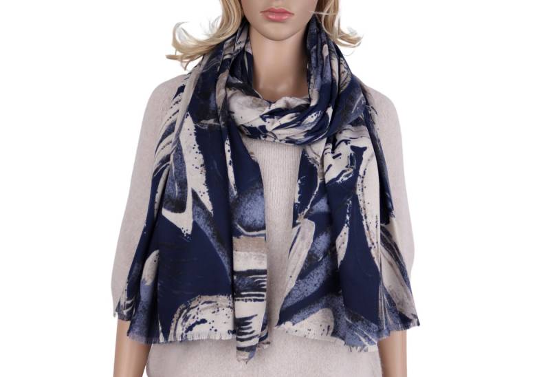 MIRROSI Modeschal Weich XXL ca.90x180cm Schal Blumen Muster, (ca.170 Gramm, Neue Kolletion Herbst/Winter 2025), Damen Halstuch ideal für Herbst und Winter oder Ganzesjahr von MIRROSI