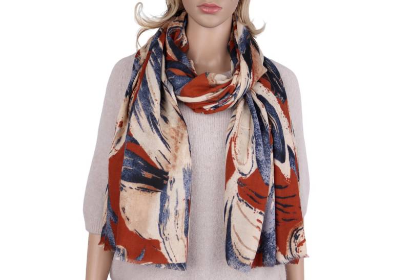 MIRROSI Modeschal Weich XXL ca.90x180cm Schal Blumen Muster, (ca.170 Gramm, Neue Kolletion Herbst/Winter 2025), Damen Halstuch ideal für Herbst und Winter oder Ganzesjahr von MIRROSI