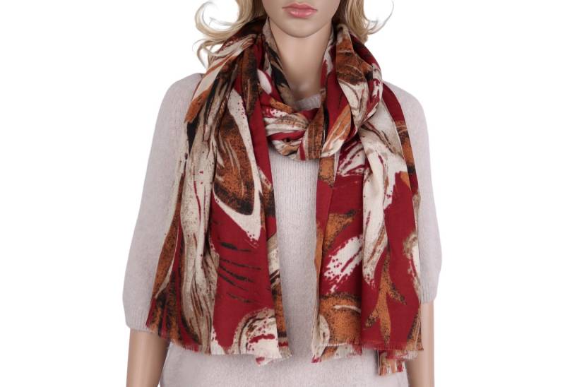 MIRROSI Modeschal Weich XXL ca.90x180cm Schal Blumen Muster, (ca.170 Gramm, Neue Kolletion Herbst/Winter 2025), Damen Halstuch ideal für Herbst und Winter oder Ganzesjahr von MIRROSI