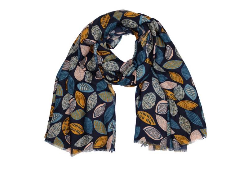MIRROSI Modeschal Weich XXL ca.90x180cm Schal Bunt Blatt Muster, (Neue Kollektion Herbst/Winter 2025, ca. 165 Gramm), Damen Halstuch ideal für Herbst und Winter oder Ganzesjahr von MIRROSI