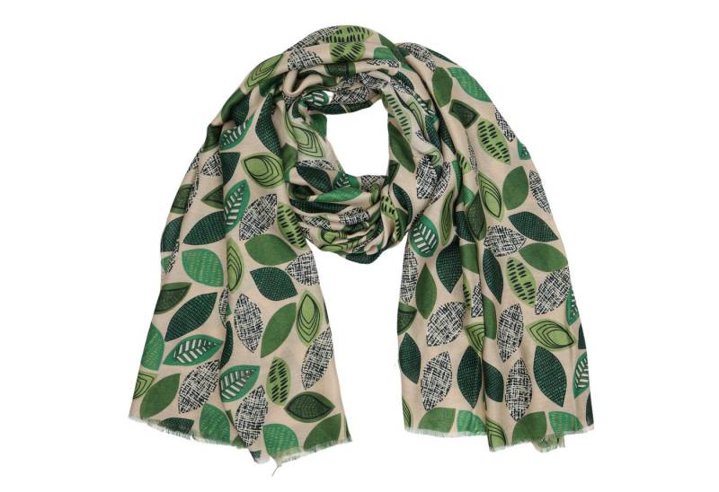MIRROSI Modeschal Weich XXL ca.90x180cm Schal Bunt Blatt Muster, (Neue Kollektion Herbst/Winter 2025, ca. 165 Gramm), Damen Halstuch ideal für Herbst und Winter oder Ganzesjahr von MIRROSI