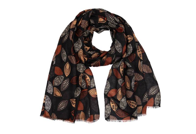 MIRROSI Modeschal Weich XXL ca.90x180cm Schal Bunt Blatt Muster, (Neue Kollektion Herbst/Winter 2025, ca. 165 Gramm), Damen Halstuch ideal für Herbst und Winter oder Ganzesjahr von MIRROSI