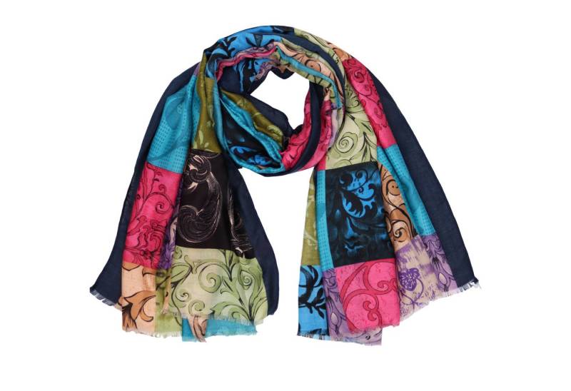 MIRROSI Modeschal Weich XXL ca.90x180cm Schal Bunt Bohemian Muster, (Neue Kollektion Herbst/Winter 2025, ca. 165 Gramm), Damen Halstuch ideal für Herbst und Winter oder Ganzesjahr von MIRROSI