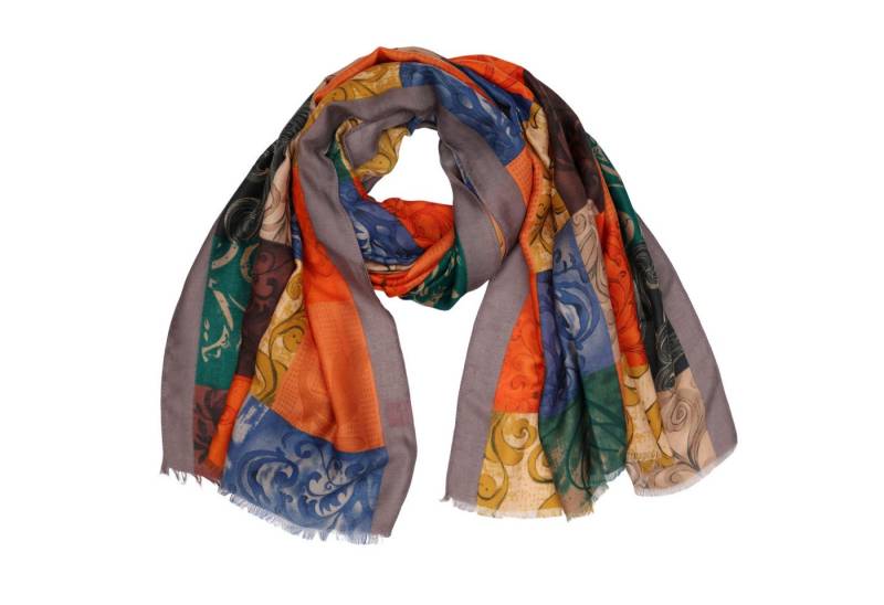MIRROSI Modeschal Weich XXL ca.90x180cm Schal Bunt Bohemian Muster, (Neue Kollektion Herbst/Winter 2025, ca. 165 Gramm), Damen Halstuch ideal für Herbst und Winter oder Ganzesjahr von MIRROSI