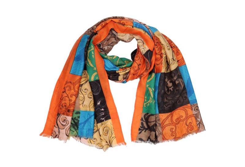 MIRROSI Modeschal Weich XXL ca.90x180cm Schal Bunt Bohemian Muster, (Neue Kollektion Herbst/Winter 2025, ca. 165 Gramm), Damen Halstuch ideal für Herbst und Winter oder Ganzesjahr von MIRROSI