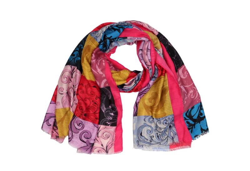 MIRROSI Modeschal Weich XXL ca.90x180cm Schal Bunt Bohemian Muster, (Neue Kollektion Herbst/Winter 2025, ca. 165 Gramm), Damen Halstuch ideal für Herbst und Winter oder Ganzesjahr von MIRROSI
