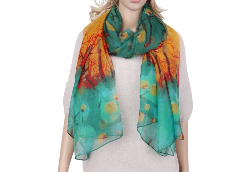 MIRROSI Modeschal Weicher & Leicht Großes Schal, ca.130x185cm, CHIFFON, (Atemberaubende Designs), Damen Halstuch Stola ideal für Frühling, Sommer und Herbst von MIRROSI