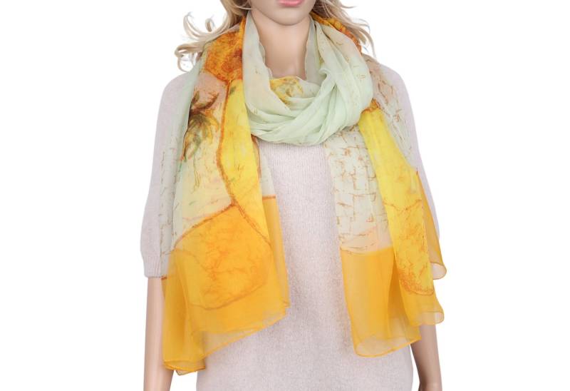 MIRROSI Modeschal Weicher & Leicht Großes Schal, ca.130x185cm, CHIFFON, (Atemberaubende Designs), Damen Halstuch Stola ideal für Frühling, Sommer und Herbst von MIRROSI