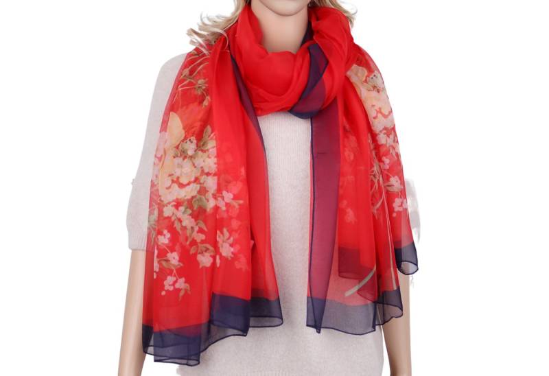 MIRROSI Modeschal Weicher & Leicht Großes Schal, ca.130x185cm, CHIFFON, (Atemberaubende Designs), Damen Halstuch Stola ideal für Frühling, Sommer und Herbst von MIRROSI