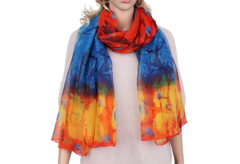 MIRROSI Modeschal Weicher & Leicht Großes Schal, ca.130x185cm, CHIFFON, (Atemberaubende Designs), Damen Halstuch Stola ideal für Frühling, Sommer und Herbst von MIRROSI