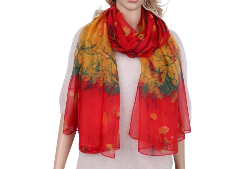 MIRROSI Modeschal Weicher & Leicht Großes Schal, ca.130x185cm, CHIFFON, (Atemberaubende Designs), Damen Halstuch Stola ideal für Frühling, Sommer und Herbst von MIRROSI