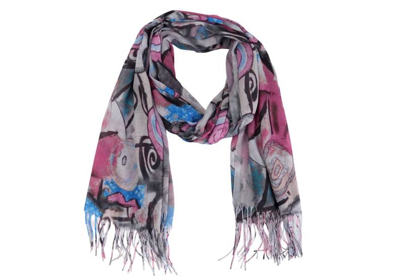 MIRROSI Modeschal Weicher & Leicht Großes Schal, ca.70x185cm, Bunt Print, (70% Viskose 30% Baumwolle, Atemberaubende Designs), Damen Halstuch Stola ideal für Frühling, Sommer und Herbst von MIRROSI