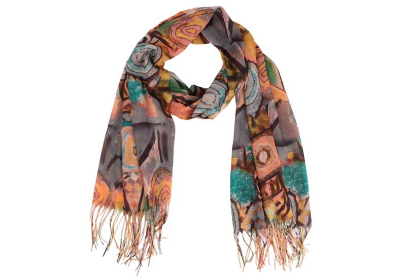 MIRROSI Modeschal Weicher & Leicht Großes Schal, ca.70x185cm, Bunt Print, (70% Viskose 30% Baumwolle, Atemberaubende Designs), Damen Halstuch Stola ideal für Frühling, Sommer und Herbst von MIRROSI