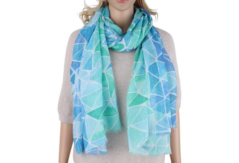 MIRROSI Modeschal Weicher & Leicht Großes Schal, ca.90x180cm, Leo Streifen Herzen, (aus 50% Viskose und 50% Baumwolle, Atemberaubende Designs mit Glitzerdetails), Damen Halstuch Stola ideal für Frühling, Sommer und Herbst von MIRROSI