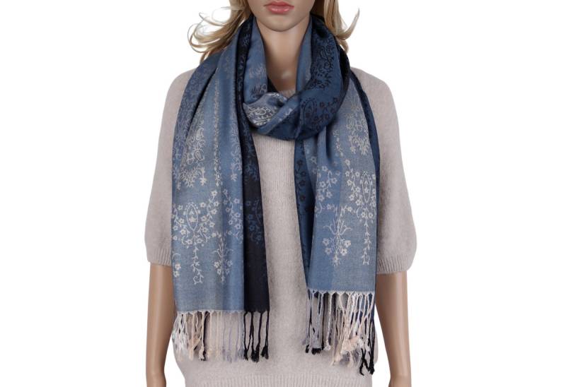 MIRROSI Modeschal weicher Schal BOHO Paisley mit Fransen, 70x180cm, (angesagtes BOHO Paisley Muster), Damen Halstuch ideal für Herbst und Winter oder Ganzesjahr von MIRROSI