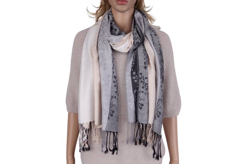 MIRROSI Modeschal weicher Schal BOHO Paisley mit Fransen, 70x180cm, (angesagtes BOHO Paisley Muster), Damen Halstuch ideal für Herbst und Winter oder Ganzesjahr von MIRROSI