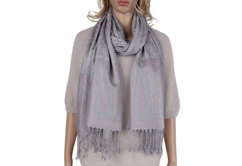 MIRROSI Modeschal weicher Schal BOHO Paisley mit Fransen, 70x180cm, (angesagtes BOHO Paisley Muster), Damen Halstuch ideal für Herbst und Winter oder Ganzesjahr von MIRROSI